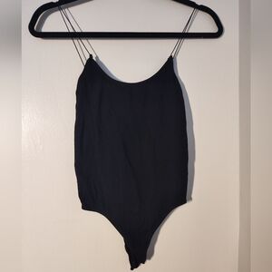 Aqua black bodysuit, size S #152